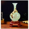 1 Pcs of Glass Jade Vase Decoration Home Living Room Wine Cabinet Decoration Handicrafts Housewarming Gift Ceramic Vase