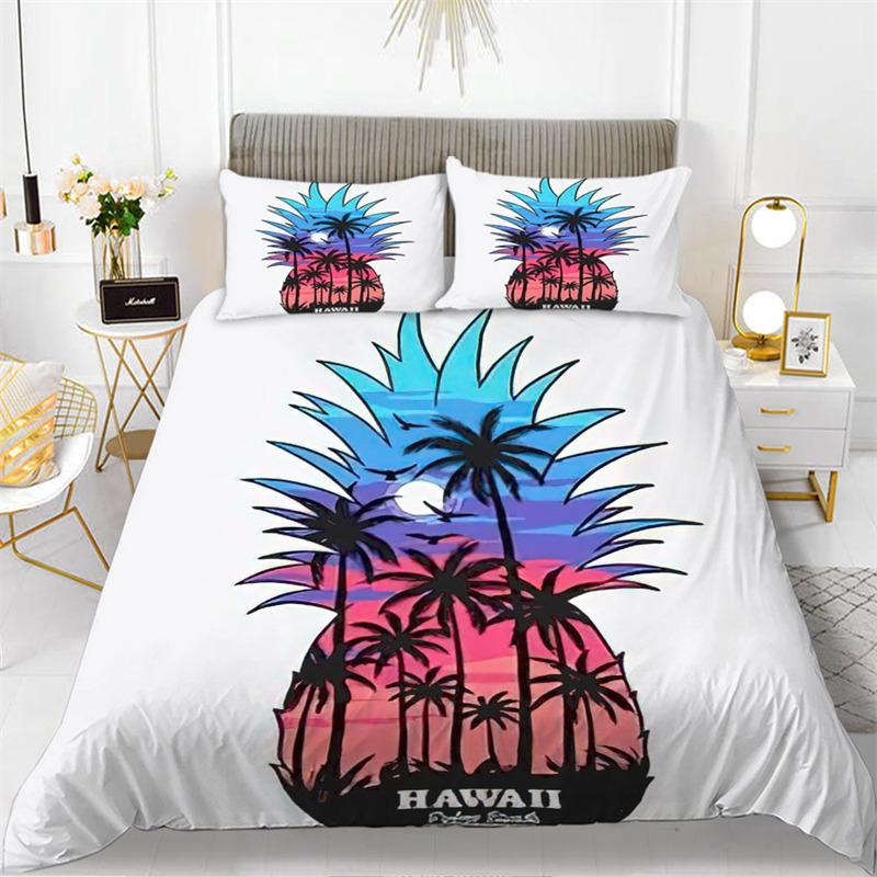 Cute Chic Fruit Bedding Collection For Kids Girls Boys Room Decor Tropical Pineapple Cherry Pomegranate Print Duvet Cover Pillowcases