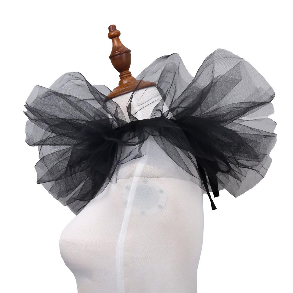 Многоцелевой жабо-воротник, многослойный кружевной воротник для маскарадов, вечеринок, косплей-мероприятий, костюмный шейный аксессуар, воротник для всех возрастов