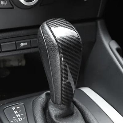 Наклейка-отделка на ручку переключения передач автомобиля для BMW 3 серии E87 E90 E91 E92 E93 E84 2006-2012 Декоративная крышка из углеродного волокна Аксессуары