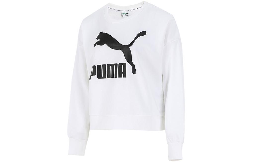 Puma Толстовки Женские Белые С Круглым Вырезом Умеренная Обычная 531382-02