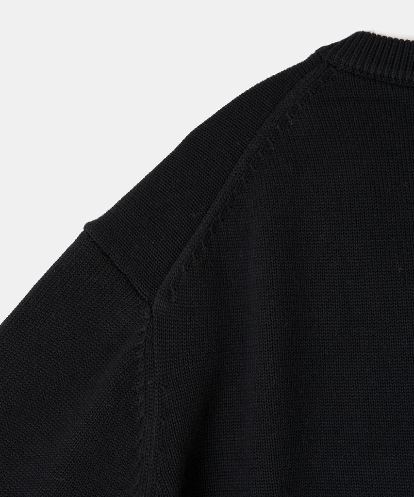ASP Cotton V-Neck Knit Black