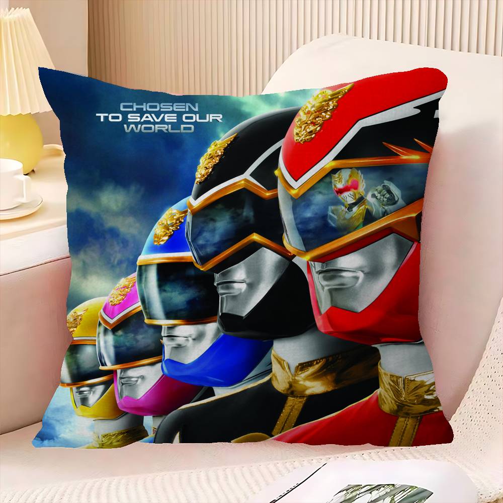Подушка P-Power R-Rangers Аниме Подушка Подушка для изголовья дивана-кровати Наволочка Чехол для подушки 45x45 см Мода