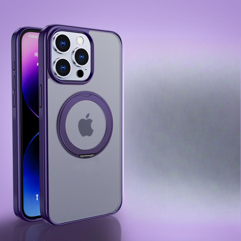 Compatible with Apple 15promax Phone Case, Support Point Case, 360-degree Magnetic Stand, IPhone14/13