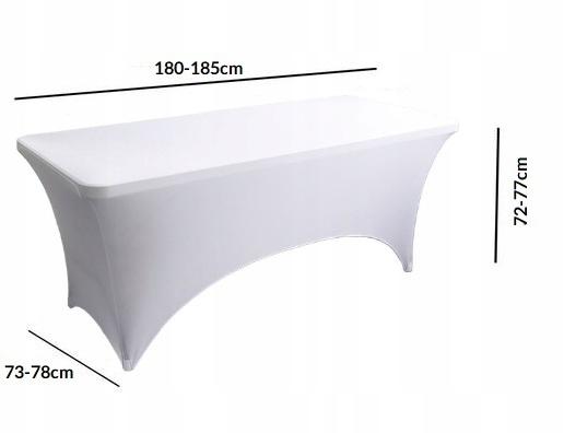 Table Cover 180Cm White Elastic