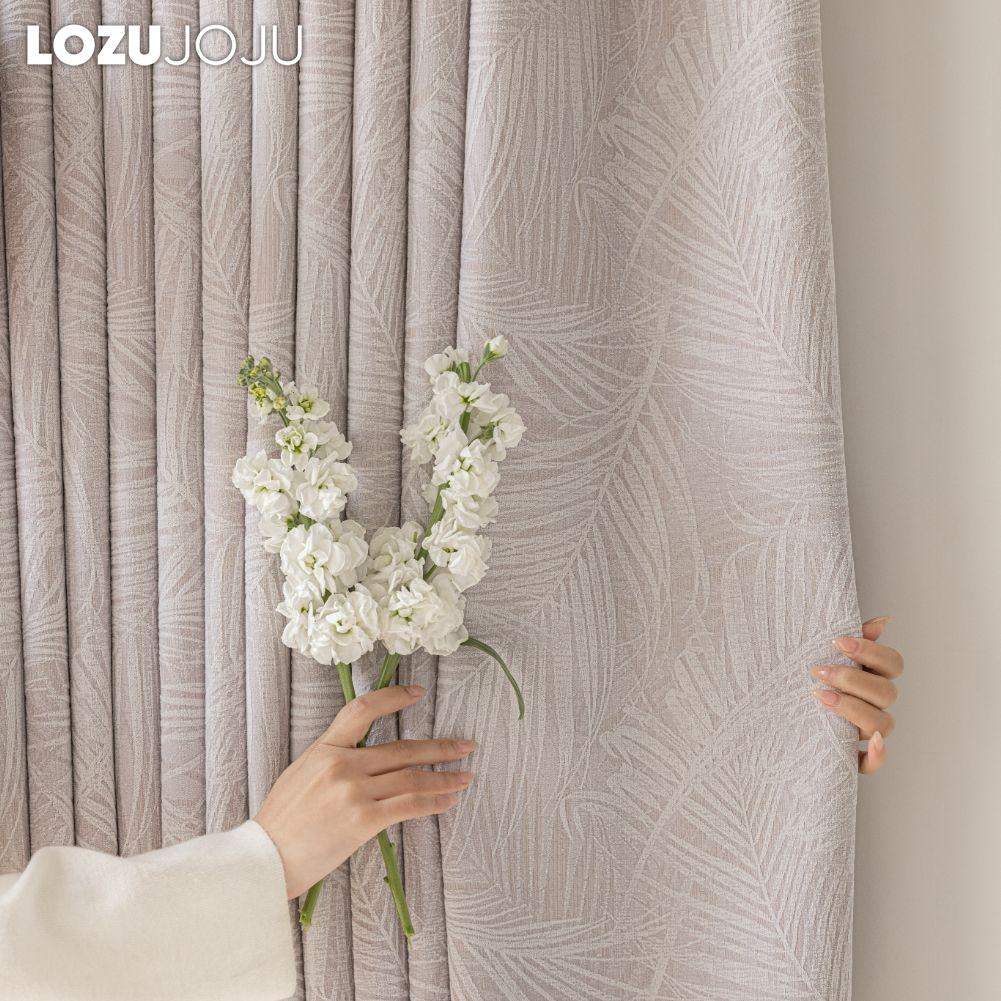 1 шт. LOZUJOJU Французские кремовые шторы Рельефные шторы Жаккардовые 95% светонепроницаемые шторы для спальни, гостиной, балкона, окна для домашнего декора