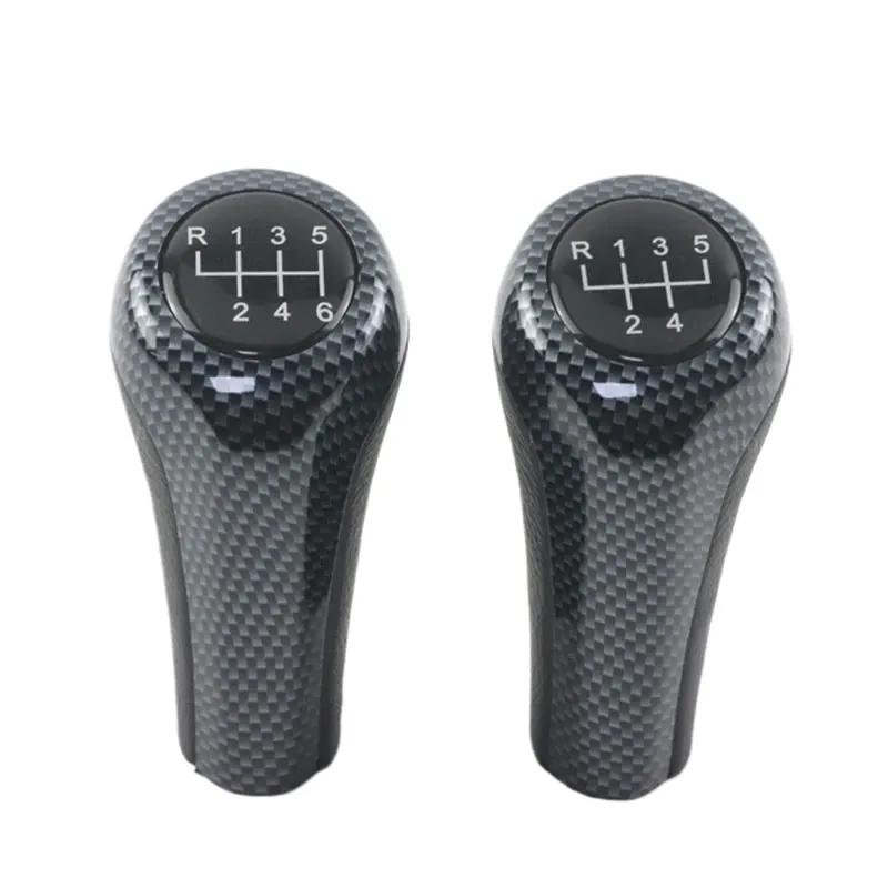 Carbon Look Silver 5/6 Speed Car Gear Shift Knob For BMW 1 3 5 6er E46 E53 E60 E61 E63 E81 E82 E83 E84 E87 E90 E91 E92
