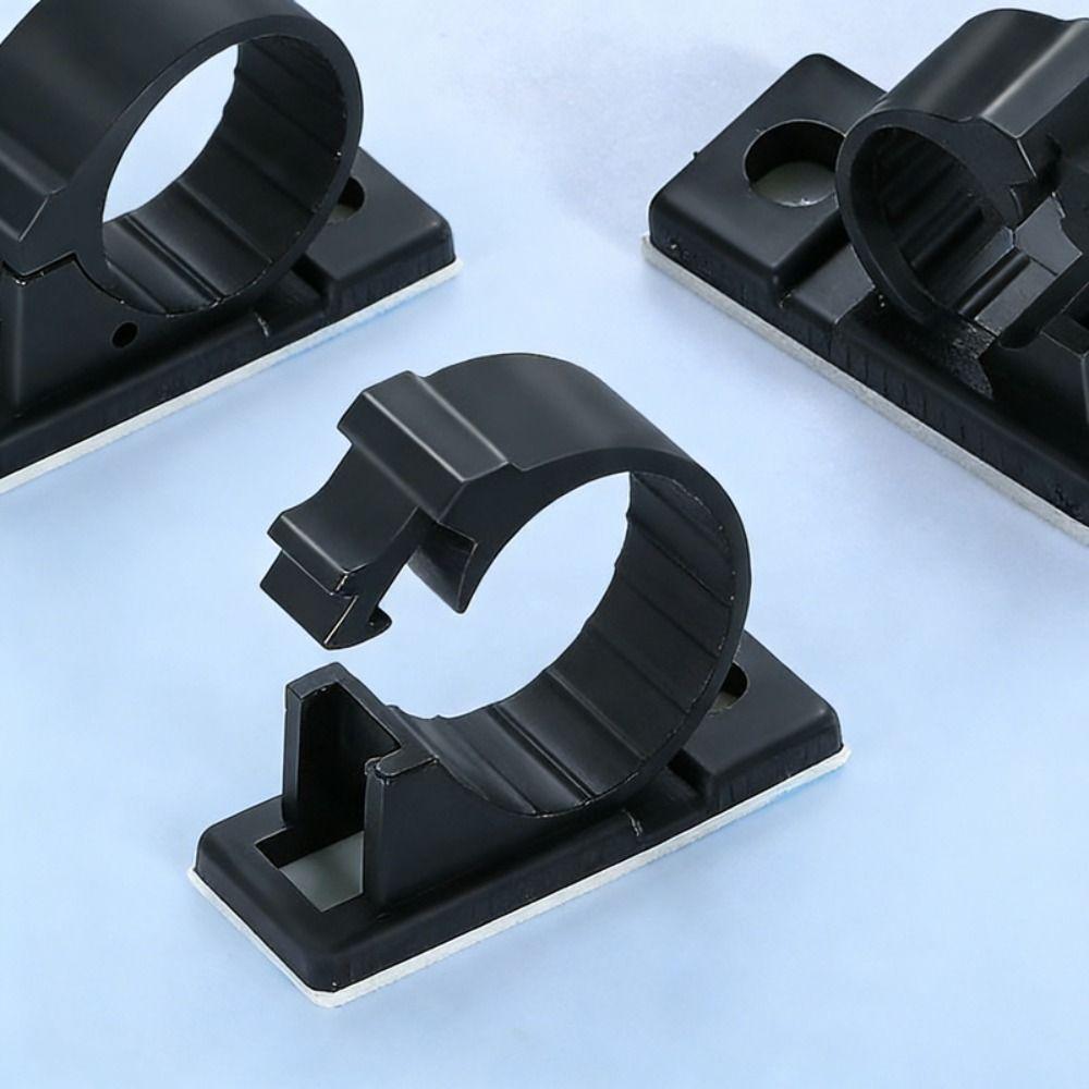 10Pcs Self-Adhesive Cable Organizer Clips Adjustable Cable Tie Mounts Desk Cable Management