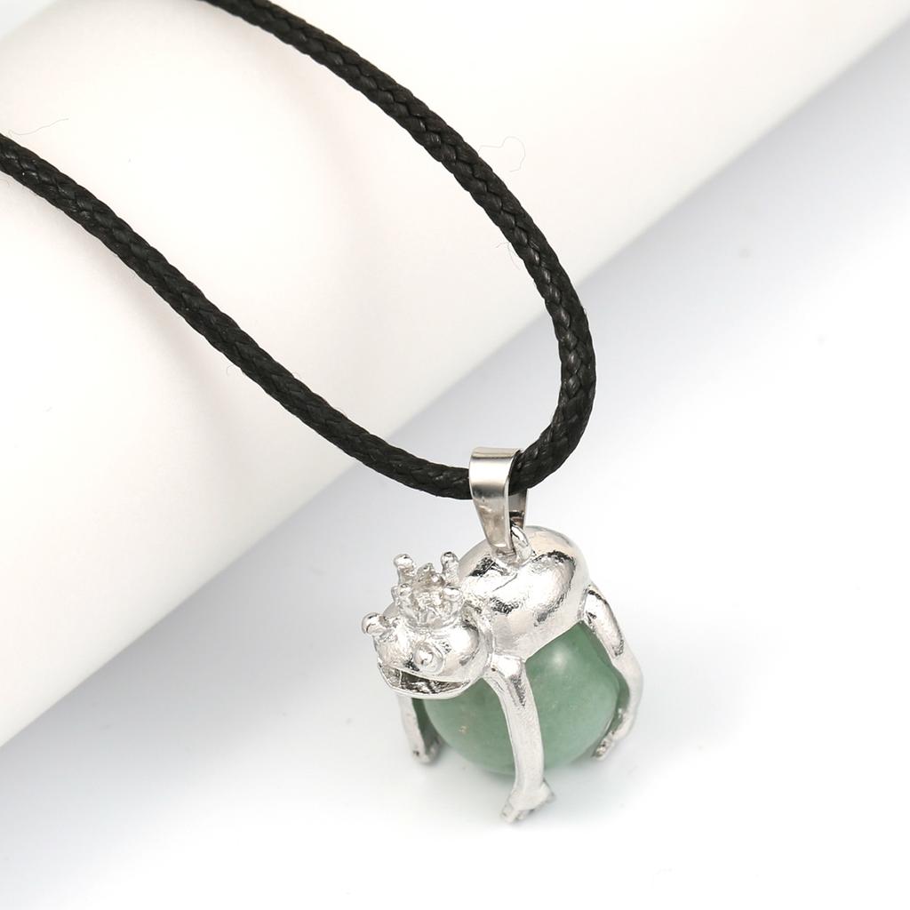 Женское ожерелье из натурального камня, агаты/розовый кварц, кулон с пятнистым оленем, кожаные цепочки, подвески для женщин, романтический подарок