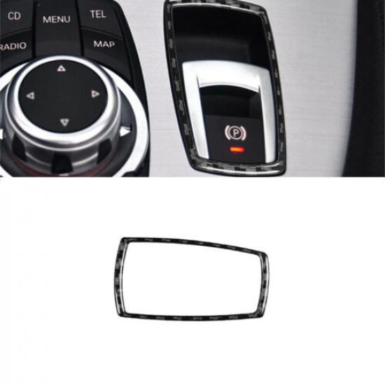 Luxury Carbon Fiber Car Center Handbrake Button Decoration For BMW Z4 2009-16