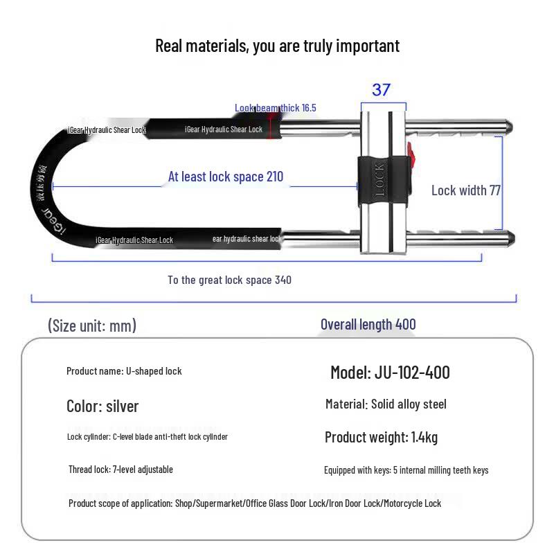 iGear Anti-Theft U-Lock