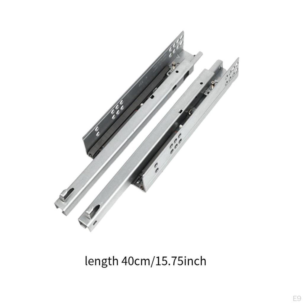 2 Pieces Drawer Slides Under Mount Glide Hide Drawers Track for Bath