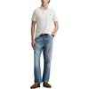 Polo Ralph Lauren SS25 Поло с вышивкой пони из сетки с коротким рукавом Мужские топы Светло-кремовый 710680784-438
