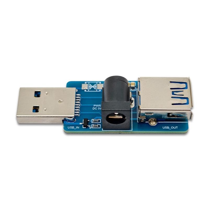 USB Power Splitter Enhancement Module USB 5V and External 55x21 5V Power Supply MOS Circuit Power Enhancement Board
