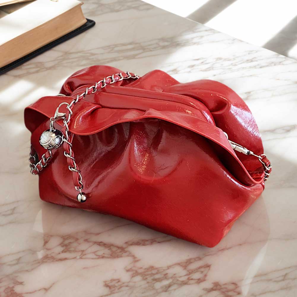 Женская сумка через плечо, плиссированная сумка из искусственной кожи, сумка-хобо с зажимом для путешествий и поездок на работу