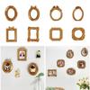 Золотая DIY Рамка-витрина 3D DIY Мини Рамки для Фото Европейский Ретро Рельефная Золотая Рамка-витрина Фотофон Декор