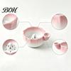 Ceramic Fruit Bowl for Kitchen Berry Washing with Drainage Holes, Self Rinsing Swirl Wide Mouth Lace Edge Colander, Large Capacity Colander
