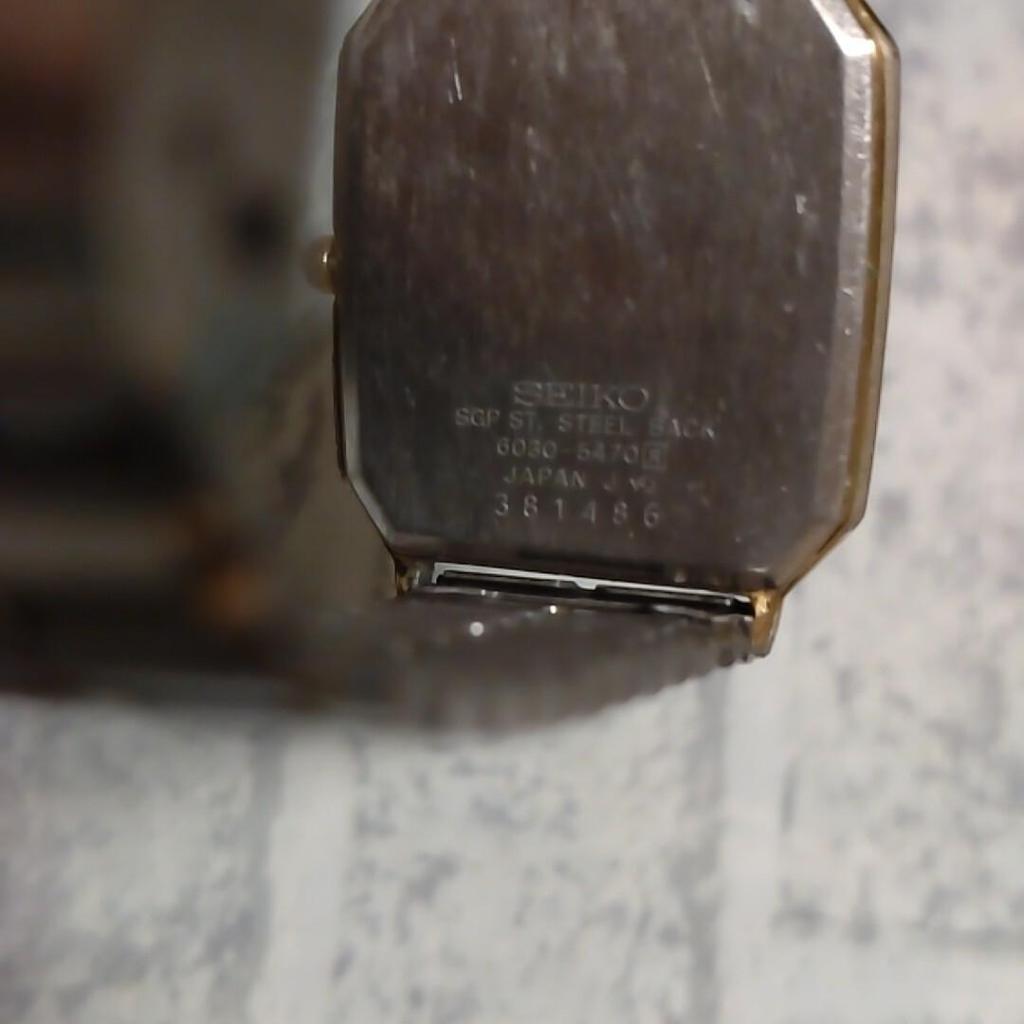 Б/у Рабочие SEIKO Seiko Кварцевые Часы Chariot Мужские Часы TANK Прямоугольные Винтажные