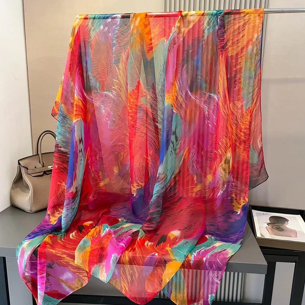 Scarf for Women New Spring and Autumn Big Scarf Fashionable and Versatile Warm Scarf Fashionable Sunscreen Shawl for Mother