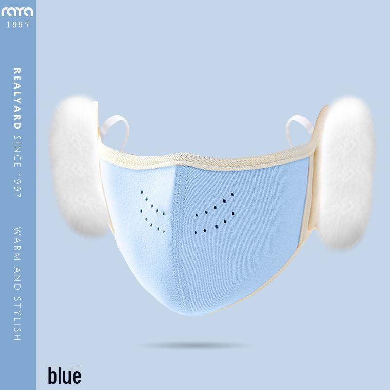 Комплект детских плюшевых наушников и теплой маски 3D Plush — дышащие, морозостойкие для мальчиков и девочек