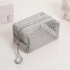Large Capacity Lipstick Key Storage Pouch Mesh Zipper Coin Purse Portable Cosmetic Bag