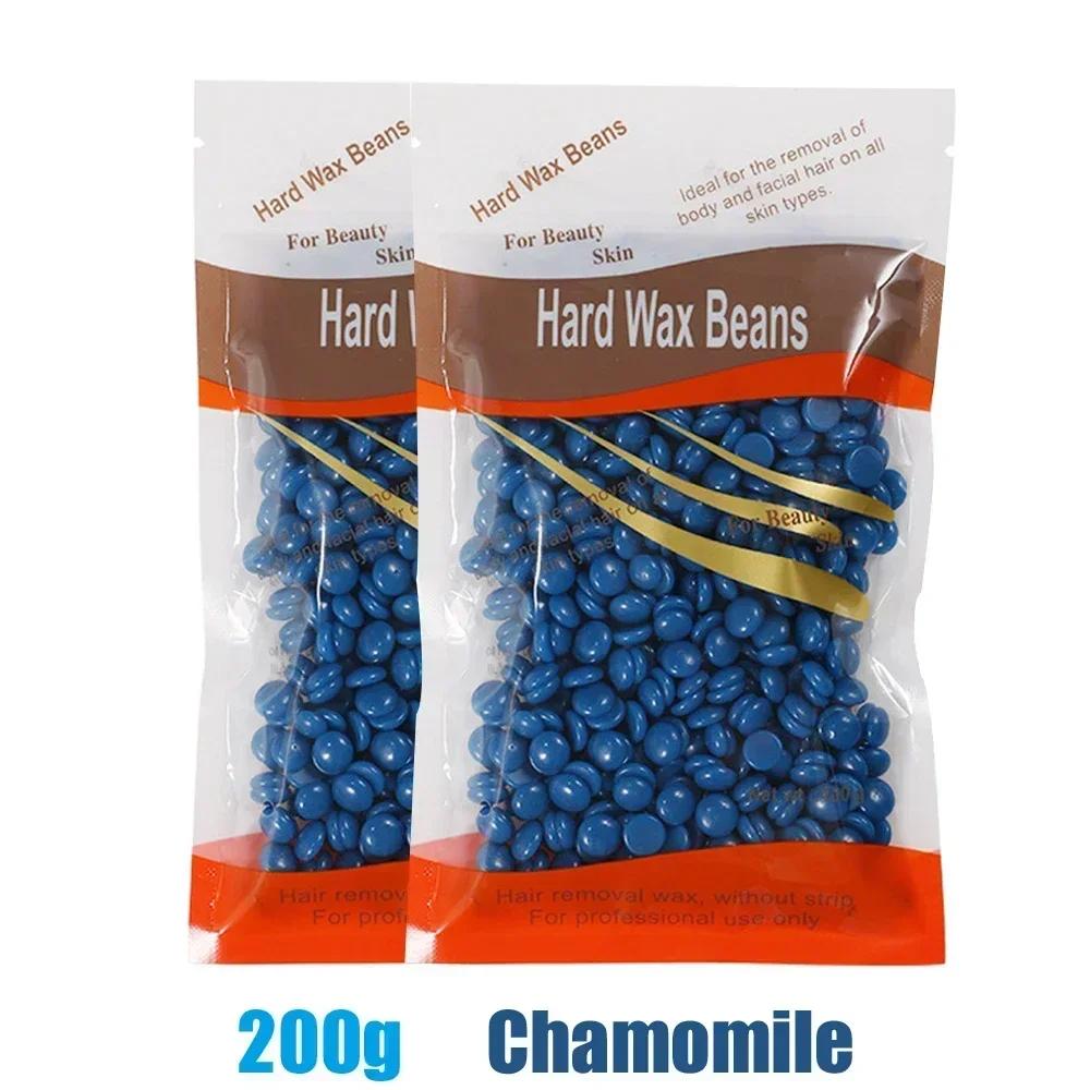 200 г Восковые бобы для эпиляции для удаления волос по всему телу Горячая пленка Твердые депиляционные восковые гранулы для восконагревателя