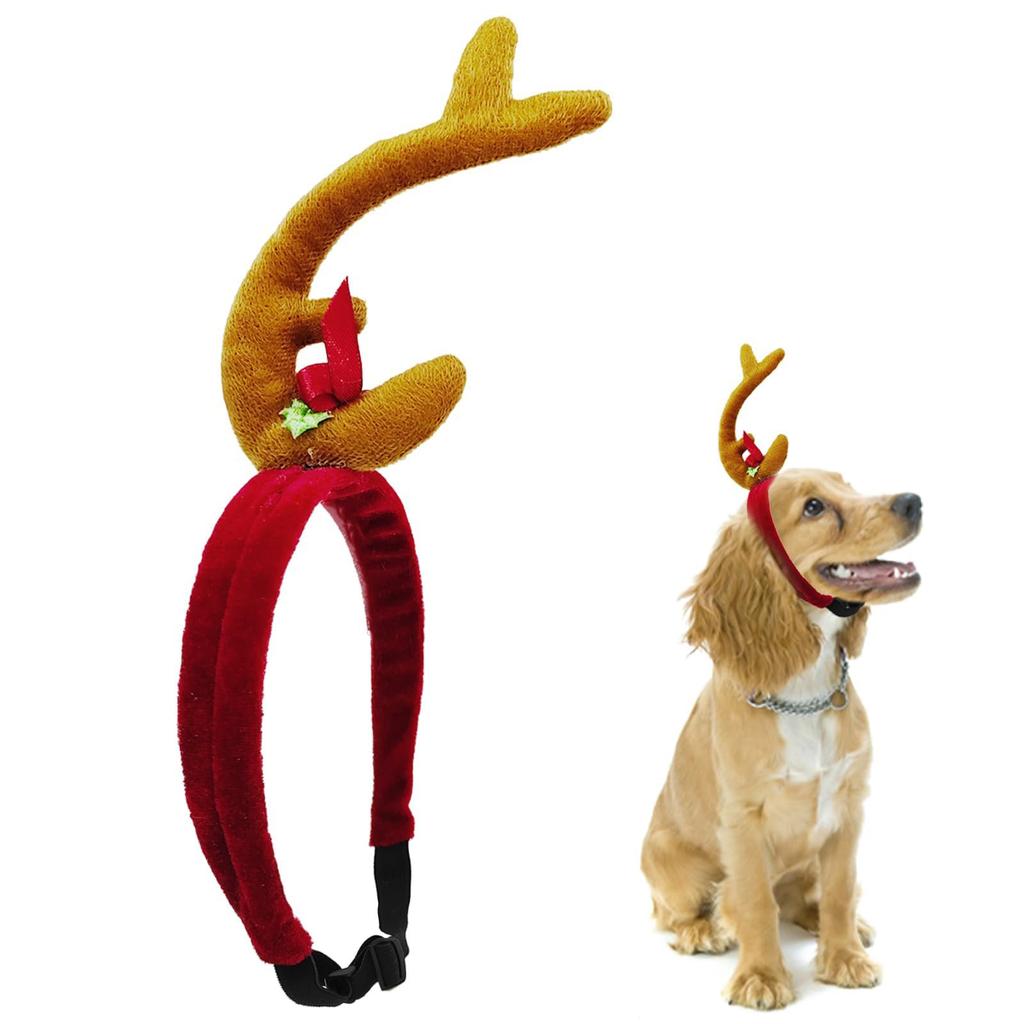 Animal Headband Christmas Headband  Winter Plush Cute Dog Headband With Bones