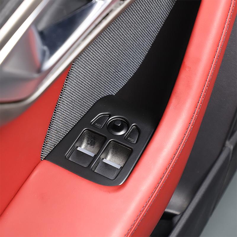 ABS Матовый Черный Для Jaguar F-TYPE 2013-2024 Панель Стакана Воды Центральной Консоли Автомобиля Рамка Подъема Стекла Аксессуары для Интерьера Автомобиля