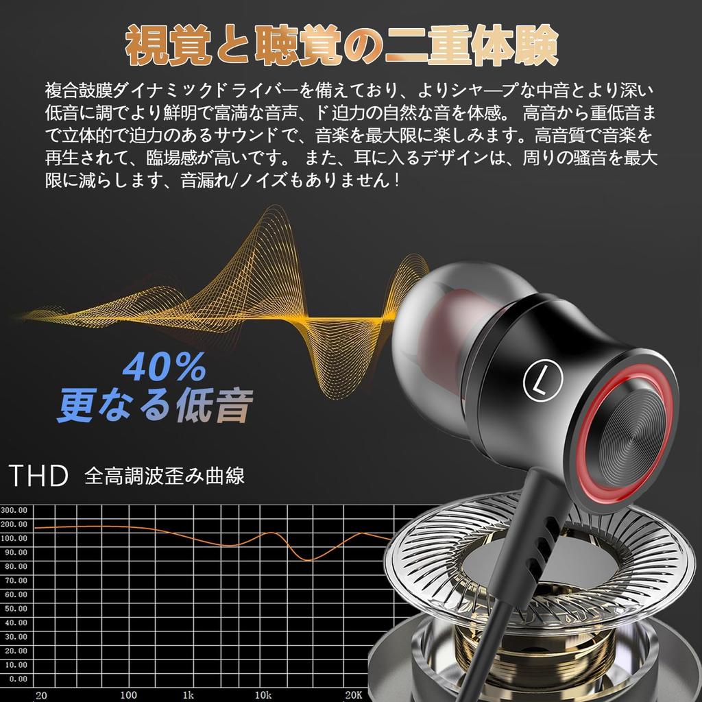 USB Type-C Earphones, Wired Type-C [2024 Winter New Edition] Earphones, Wired Type C, Canal Type, with Microphone, Call Capable, HIFI Sound Quality,