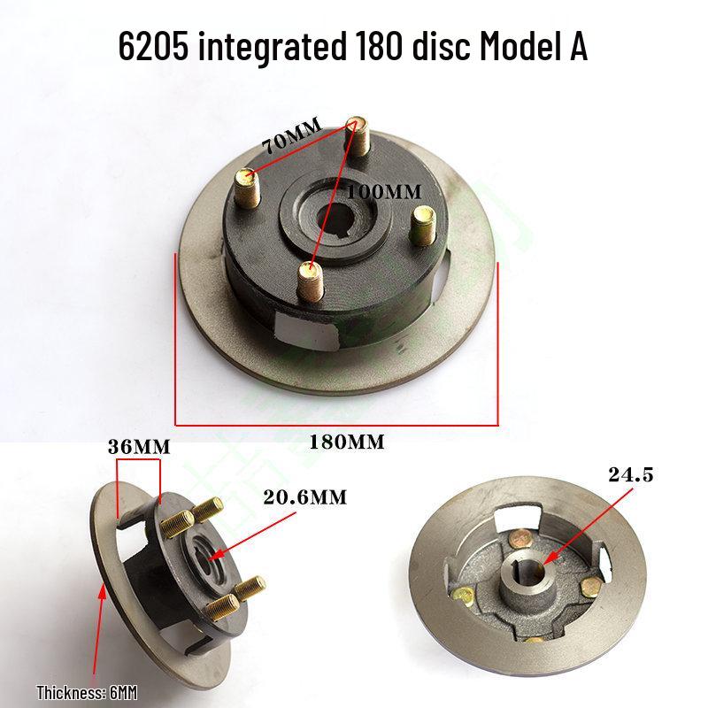 Electric Tricycle Front Axle Disc Brake Assembly with Master Cylinder