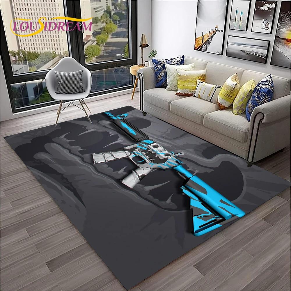 Пистолет-нож Пистолет-патрон USP, AK, M4, AWP, ковер для винтовки, коврик для дома, гостиной, спальни, дивана, коврик для двери, декор, детский нескользящий напольный коврик