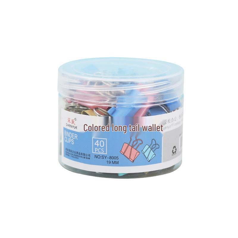 Colored Metal Office Clips for Stationery and Paper Storage