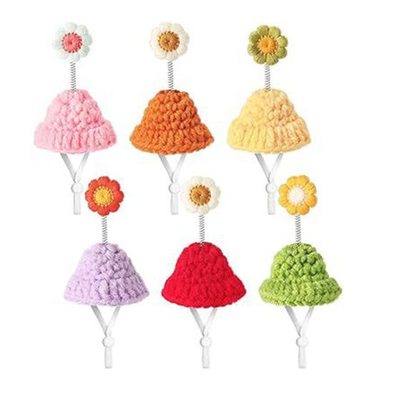 1 Набор Статуэтка Гуся Мини Вязаная Шапка с Регулируемым Ремнем Настольная Шапка Гуся Крючком