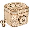3D Wooden Puzzle Mechanical Treasure Box Model DIY Brain Teaser Projects for Adult Kid Age 14+