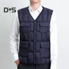 Мужской жилет с V-образным вырезом, без рукавов, на кнопках, однотонный, приталенный, хлопковый жилет с несколькими карманами, нижний жилет