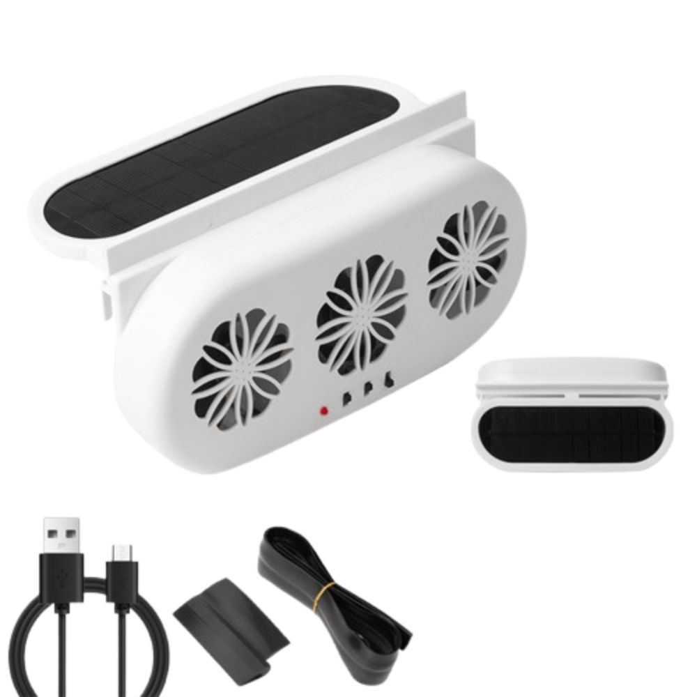 Car Air Circulation Solar Car Exhaust Fan Solar Charging Solar Powered Car Ventilator Car Window