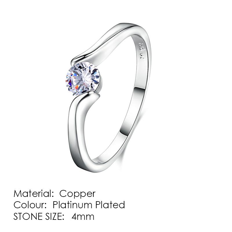 ZHOUYANG Top Quality Concise Crystal Ring Silver Color Austrian Crystals Full Sizes ZYR198 ZYR232