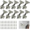 10Pcs Hinges Stainless Steel Hydraulic Cabinet Door Hinge Damper Buffer Soft Quiet Closing for All Kitchen Cupboard Furniture