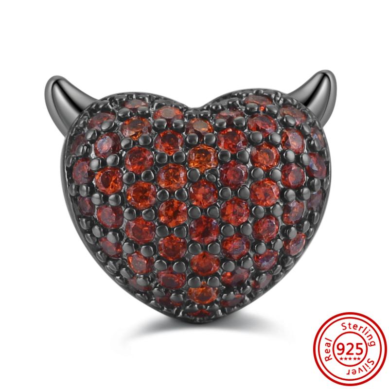 925 Серебряный Шарм Беззубик Мальчик Призрак Демон Летучая Мышь Тыква Черный Кулон Подходит Оригинальный Браслет Женские Ювелирные Изделия Хэллоуин Бусы