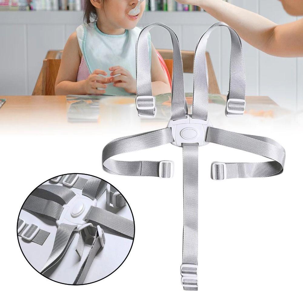 Sturdy High Chair Straps 5 Point Higchair Harness Replacement Baby Feeding Chair Belt Stroller