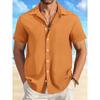 2026 Fashion Men's Summer Men's Fashion Plaid Color Matching Business Slim Casual Shirt Short Sleeve Shirt