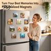 Magnetic Picture Frame 10/20/50Pcs DIY Fridge Magnet Kit, Clear Acrylic Photo with Custom Refrigerator Magnets Adhesive Backing, Making Set for Crafts