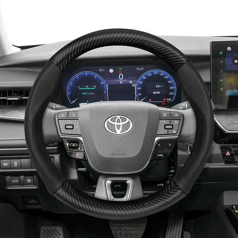 Nlzh6 Для Toyota Чехол на руль из перфорированной кожи с текстурой под карбон Chr Yaris Auris Corolla Rav4 Land Cruiser Prado Hilux