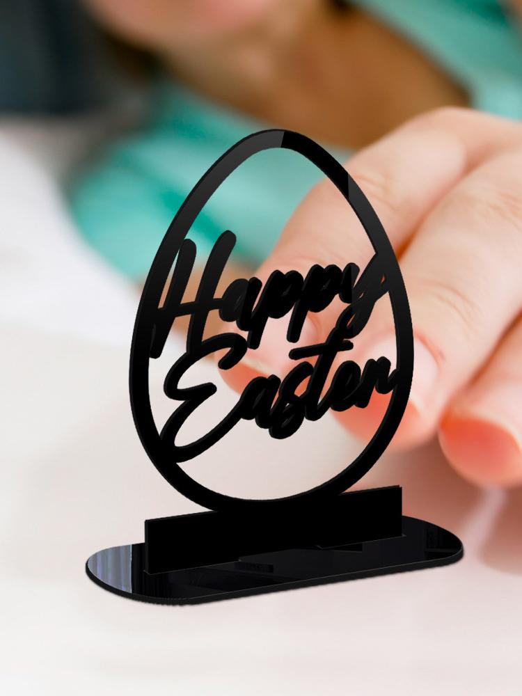 Пасхальное декоративное украшение Акриловые яйца-кролики Пасхальные яйца Зеркало Настольное украшение Праздничное украшение Домашний декор Рождественские украшения оптом