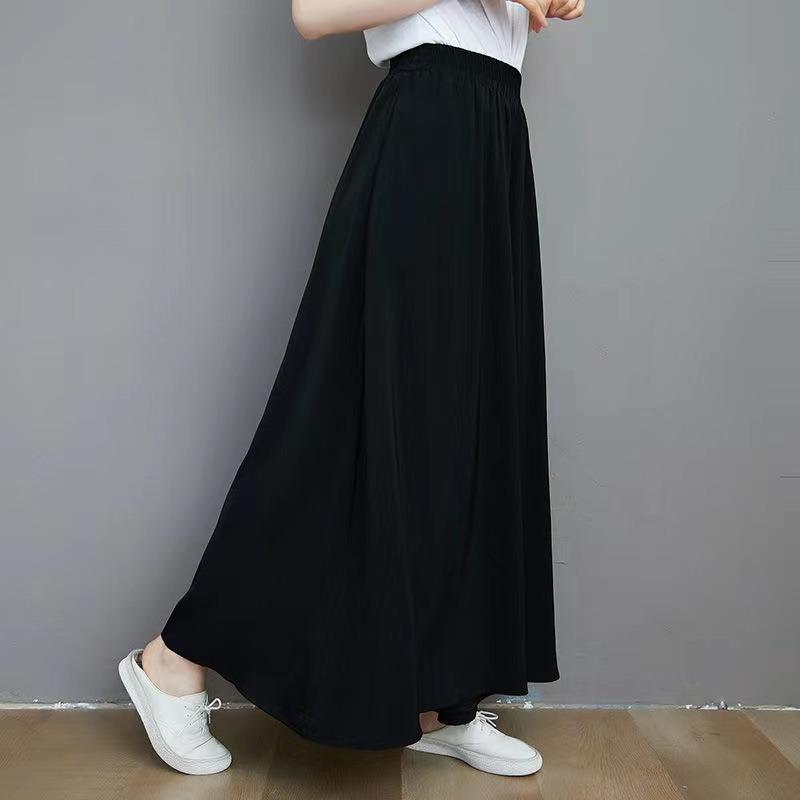 Big Size Women's Loose Leisure Straight Trousers 300 Pounds of Thin Loose High-waisted Draped Wide-leg Trouser Skirt