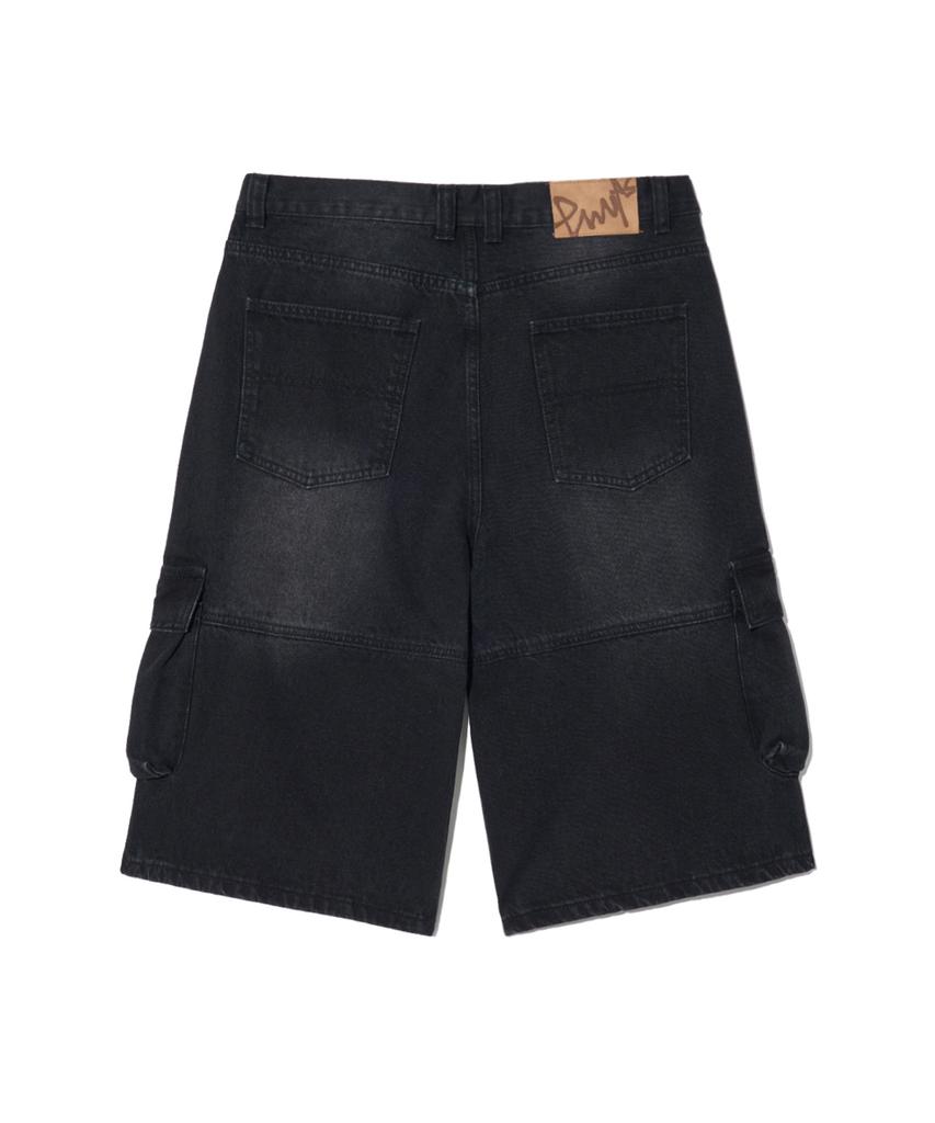 PHYSICAL DEPARTMENT Bermuda Cargo Denim Pants_Black