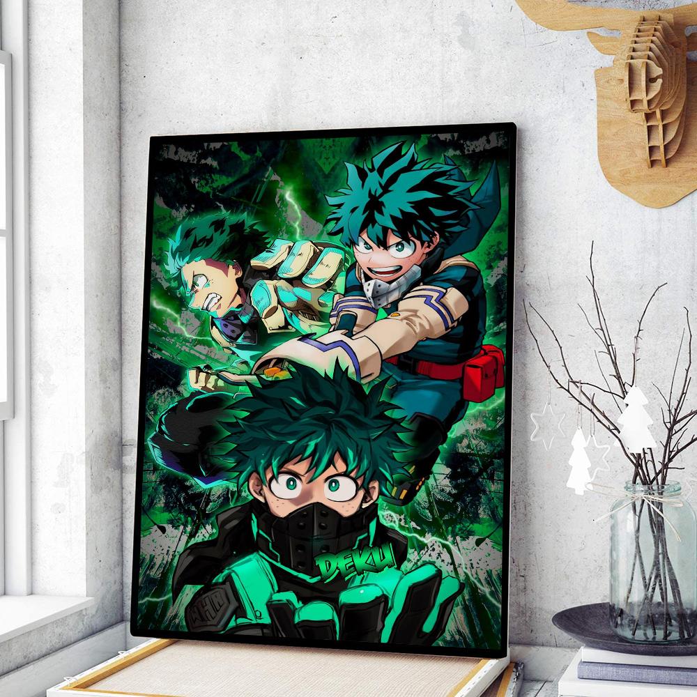 Midoriya Izuku Deku My Hero Academia Классические винтажные постеры Whitepaper Prints Posters Artwork Kawaii Room Decor