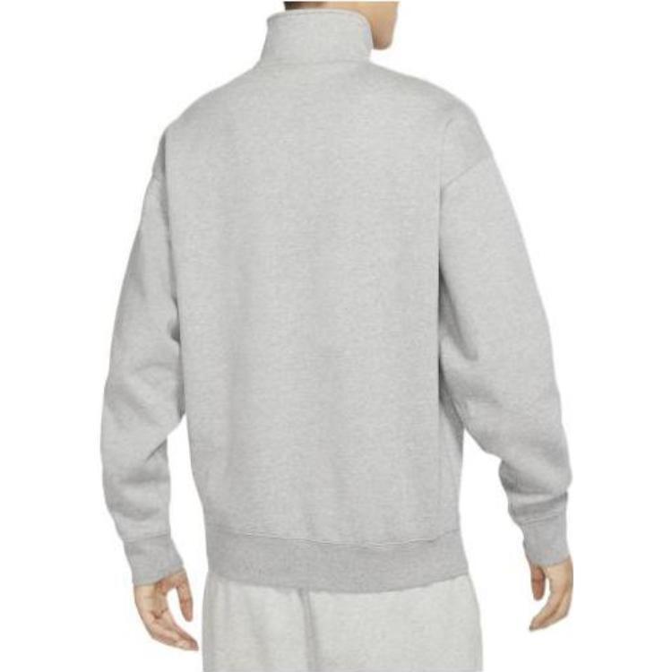 Nike Daily Vintage Collection Sweatshirts Men's Gray Stand Collar Moderate Regular DQ5210-063