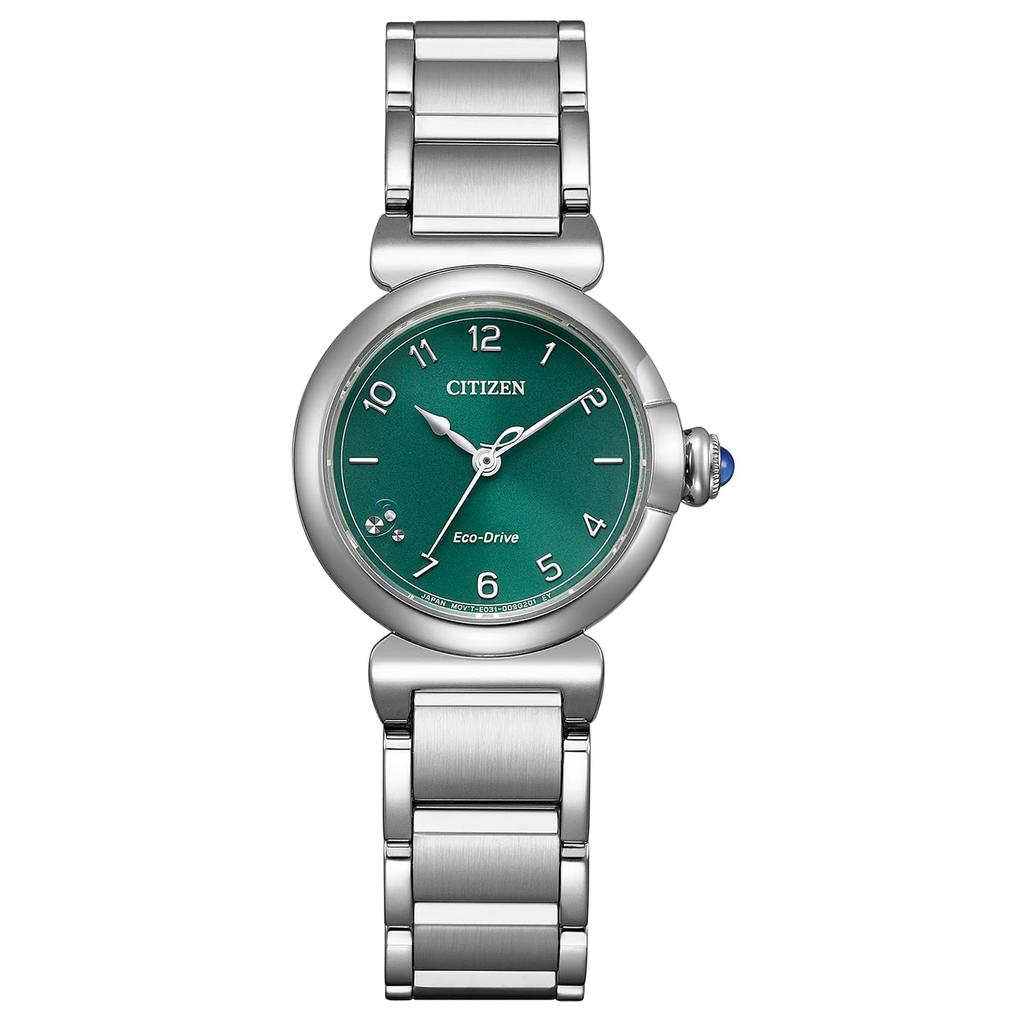 Photovoltaic Watch Waterproof Green ROUND Collection Lily of the Valley Silver [Citizen] Eco-Drive EM1130-83X Women's