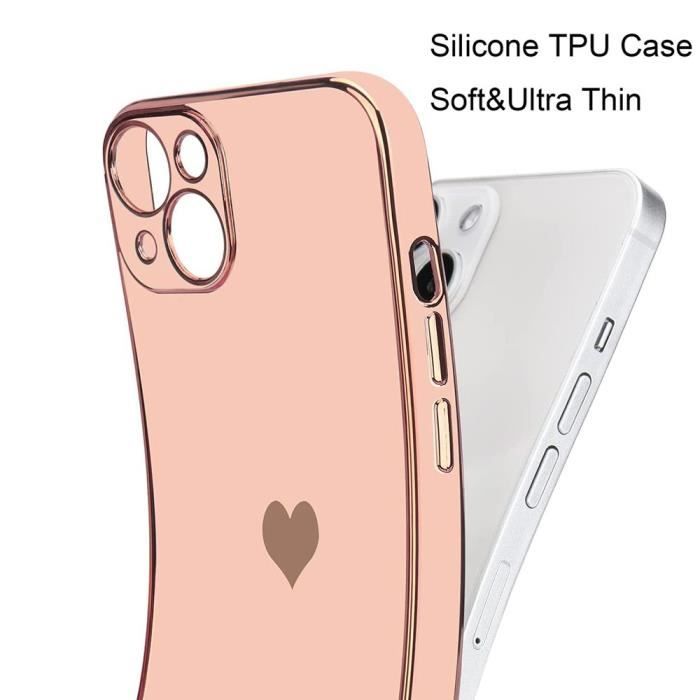 Coque de protection - Amour-Mignon - pour iPhone 13 Pro - TPU souple - Pack 2 verres trempés - Anti-rayure
